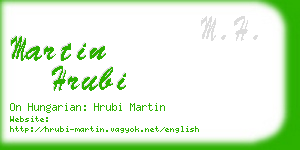 martin hrubi business card